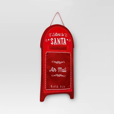 21" Christmas Santa's Mailbox Wall Hanging Decor - Wondershop™