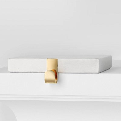 2pk Marble Christmas Stocking Holder White/Gold - Wondershop™