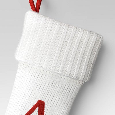 Knit Monogram Christmas Stocking White - Wondershop™