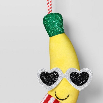 5" Christmas Fabric Fruit Banana Ornament - Wondershop™