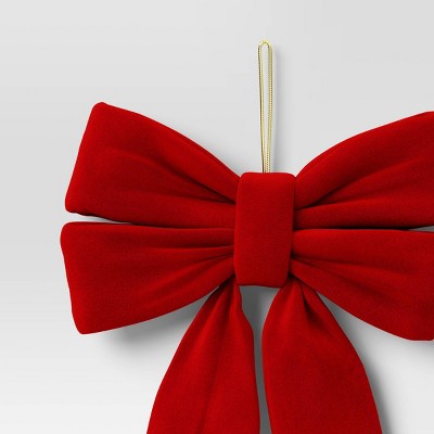12" Christmas Velvet Bow - Wondershop™