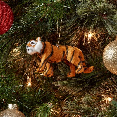 Faux Fur Tiger Christmas Tree Ornament - Wondershop™