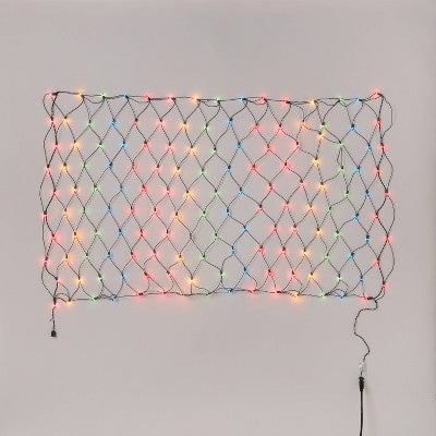 150ct 4'x6' Incandescent Mini Christmas Net Lights With Green Wire - Wondershop™
