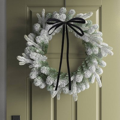 4ct Faux Velvet Fabric Christmas Decorative Bow - Wondershop™