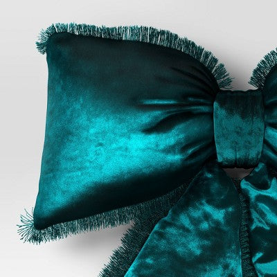 20" Christmas Bow Shaped Pillow - Wondershop™