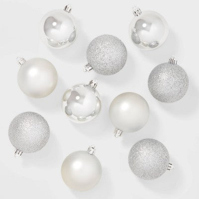 50ct Shatter-Resistant Round Christmas Tree Ornament Set - Wondershop™