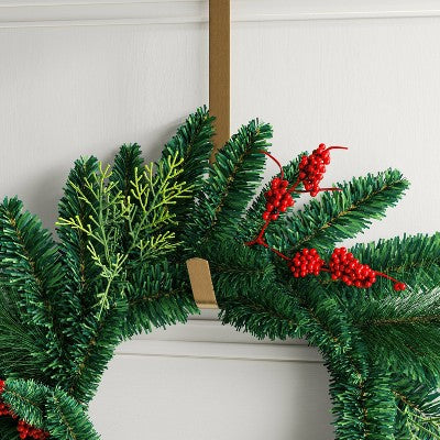 13.5" Metal Christmas Wreath Hanger Champagne Gold - Wondershop™