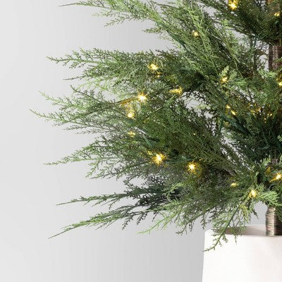 4.5' Pre-Lit Potted Balsam Artificial Christmas Tree - Wondershop™