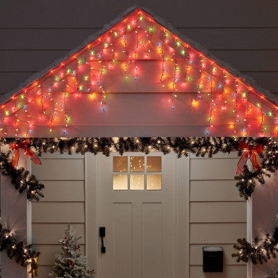 300ct Christmas High Density Icicle Lights Multicolor With White Wire - Wondershop™