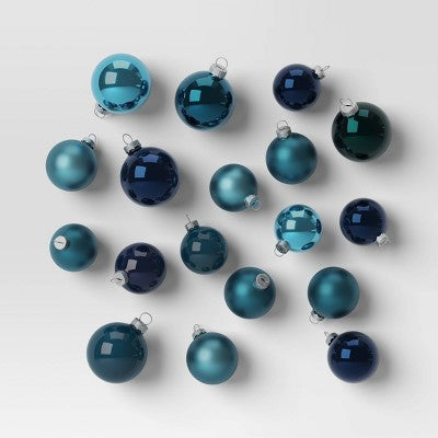 42pc Round Glass Christmas Tree Ornament Set - Wondershop™