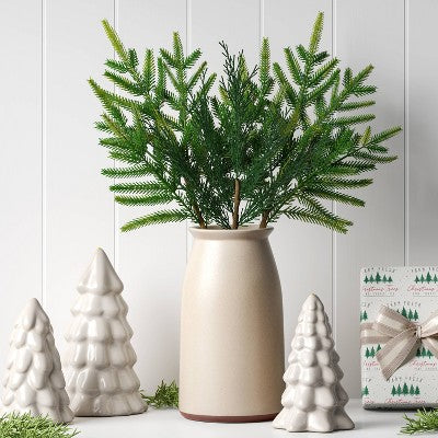 4pc Christmas Pick Set 2 Cedar Picks 2 Norfolk Pine - Wondershop™
