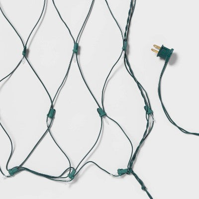 150ct 4'x6' Incandescent Mini Christmas Net Lights With Green Wire - Wondershop™