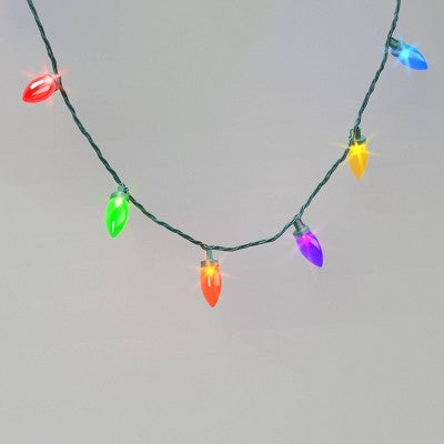 25ct LED C9 Classic Glow Indoor Outdoor Christmas String Lights With Green Wire - Wondershop™