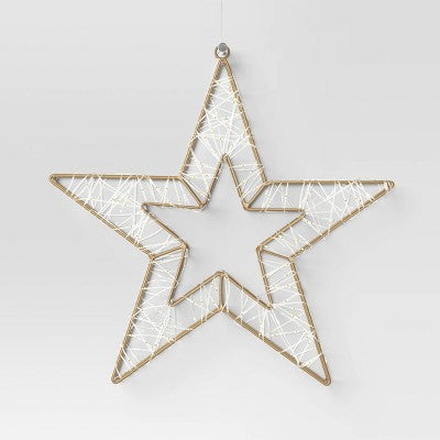 600ct LED High Density Champagne Metal Christmas Hanging Star Twinkling Dew Drop Lights Warm White - Wondershop™