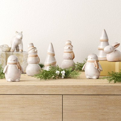 8pk Ceramic White Christmas Set - Wondershop™