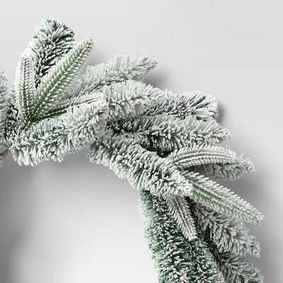 20" Flocked Pine Artificial Christmas Wreath - Wondershop™