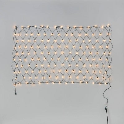 150ct 4'x6' Incandescent Mini Christmas Net Lights With Green Wire - Wondershop™