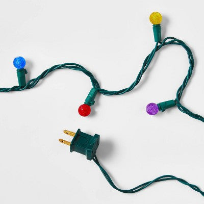 150ct LED Faceted Sphere Christmas String Lights Spool With Green Wire - Wondershop™