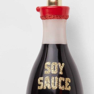 Glass Soy Sauce Bottle Christmas Tree Ornament - Wondershop™