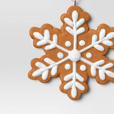 4.25" Christmas Clay Dough Gingerbread Snowflake Ornament - Wondershop™