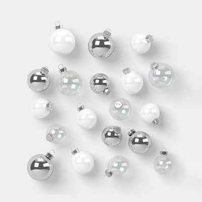 42pc Round Glass Christmas Tree Ornament Set - Wondershop™