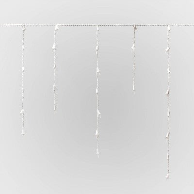 175ct LED Christmas Icicle Lights Spool Warm White With White Wire - Wondershop™