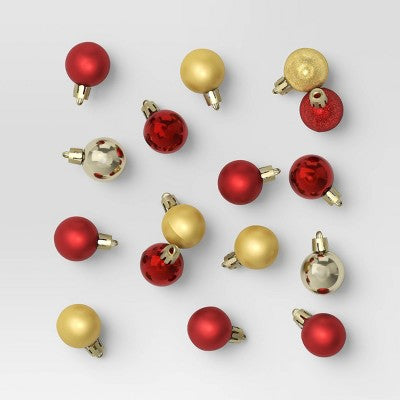 25ct Round Mini Christmas Tree Ornament Set - Wondershop™