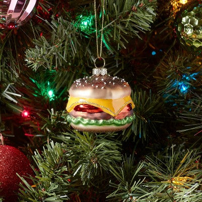 Glass Cheeseburger Christmas Tree Ornament - Wondershop™