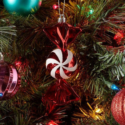 Peppermint Candy Christmas Tree Ornament Red/White - Wondershop™