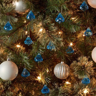 12pc Acrylic Diamond Christmas Tree Ornament Set - Wondershop™