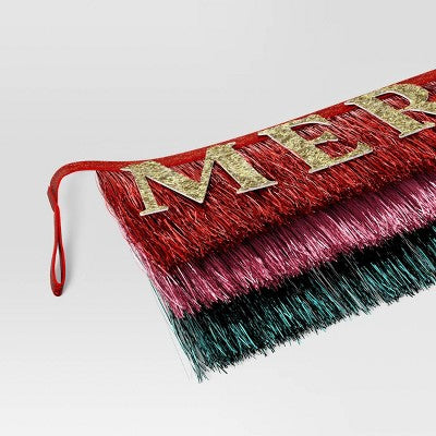 Tinsel Garland With Merry Christmas - Wondershop™