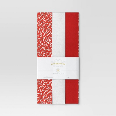 30ct Christmas Tissue Paper Red/White/Candy Canes - Wondershop™