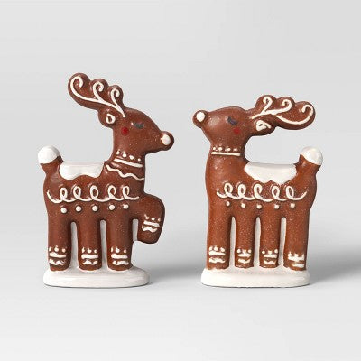 2pk Christmas Ceramic Gingerbread Decor - Wondershop™