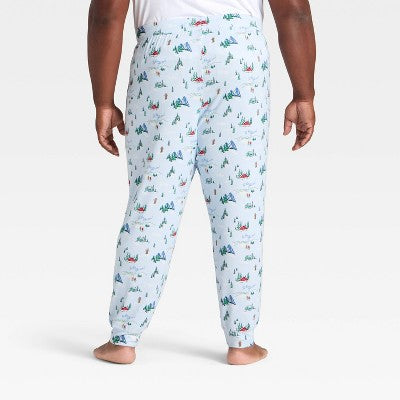 Men's "Tis The Ski-son!" Cozy Knit Holiday Matching Family Pajama Pants - Wondershop™ Blue