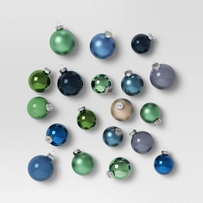 42pc Round Glass Christmas Tree Ornament Set - Wondershop™