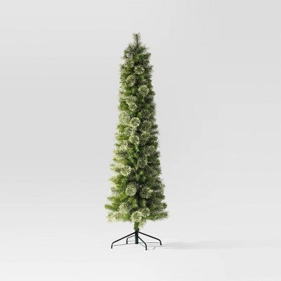 Pre-lit Slim Virginia Pine Artificial Christmas Tree Dual Color LED Lights - Wondershop™