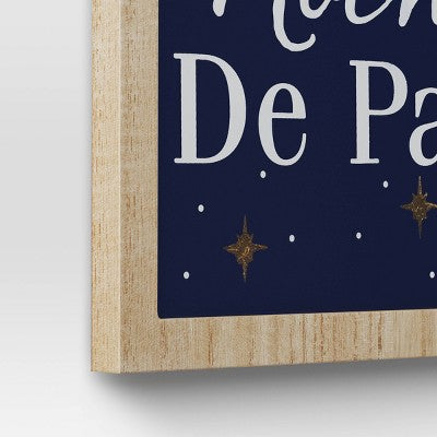 'Noche De Paz' With Metal Star And Bells Christmas Wood Wall Décor - Wondershop™: Vertical Hang