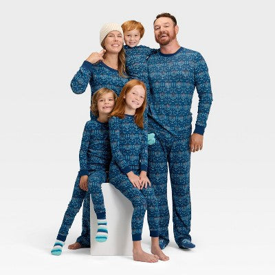 Baby Hanukkah Ribbed Holiday Matching Family Footed Pajama - Wondershop™ Blue