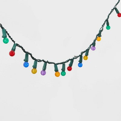 150ct LED Faceted Sphere Christmas String Lights Spool With Green Wire - Wondershop™