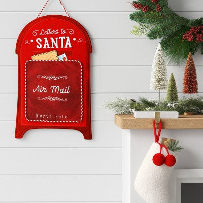  21" Christmas Santa's Mailbox Wall Hanging Decor - Wondershop™