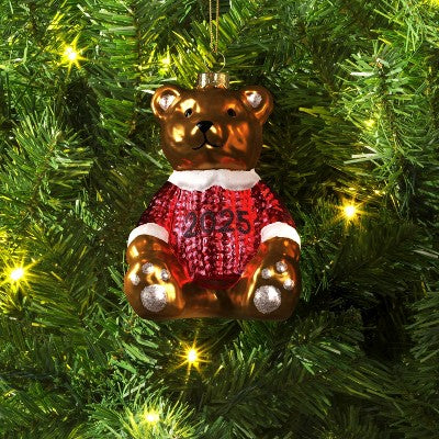  Christmas Glass Sweater Bear Ornament - Wondershop™
