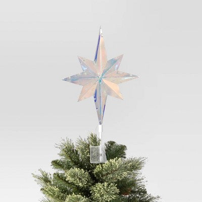  Christmas Lit Plastic Multicolor 8 Point Star Tree Topper - Wondershop™