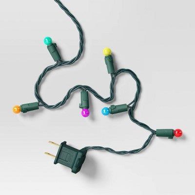  100ct LED Mini Sphere Christmas Orb And Globe String Lights With Green Wire - Wondershop™