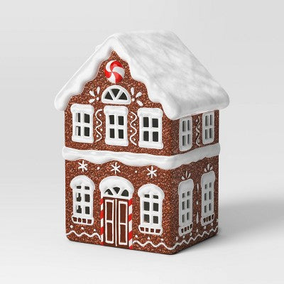  Christmas Ceramic Gingerbread House Decor Tall House - Wondershop™