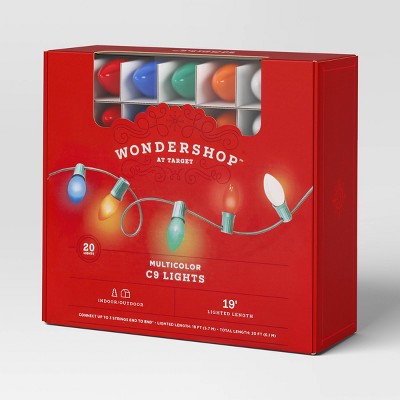  Incandescent Christmas Filament String Lights Multicolor Light Bulb With Green Wire - Wondershop™