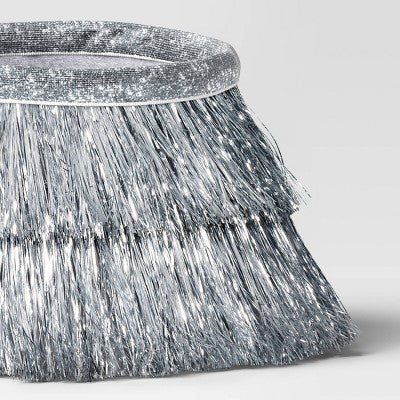  7" Christmas Roll Up Mini Tree Collar Silver - Wondershop™