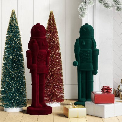  28" Christmas Flocked Nutcracker - Wondershop™