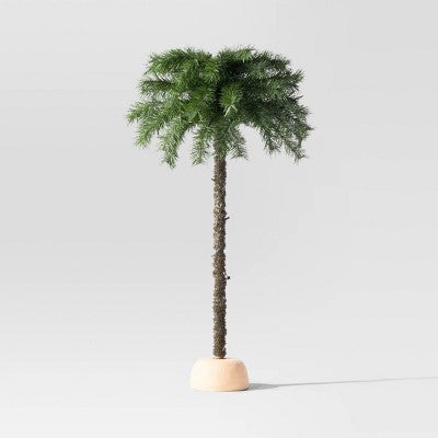  4' Pre-Lit Palm Artificial Christmas Tree With Clear Lights - Wondershop™