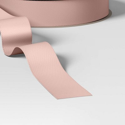  18' Cozy Christmas Premium Ribbon Pink Satin- Wondershop™