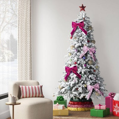  6.75" Christmas Metallic Bow Ornament Light Pink - Wondershop™